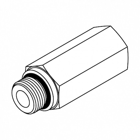 Hydraulic Fitting-Steel08MOR-08FOR LONG 1.75